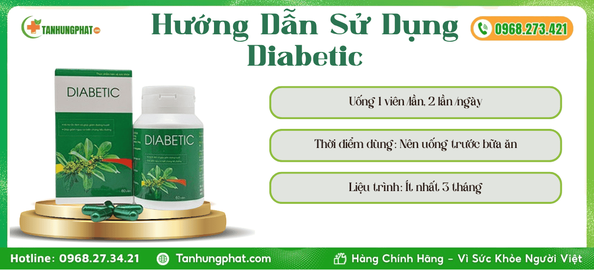 Hướng Dẫn Sử Dụng viên uống tiểu đường Diabetic