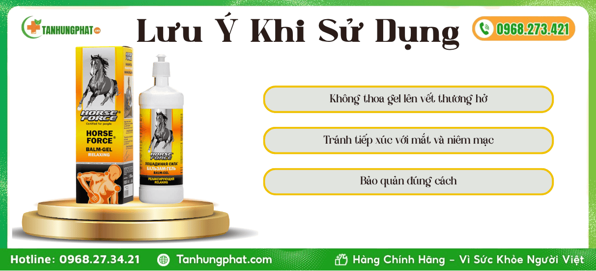 Lưu Ý Khi Sử Dụng Cao Xoa Bóp Horse Force