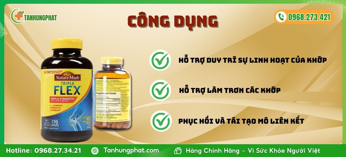Công dụng chính của Nature Made Triple Flex