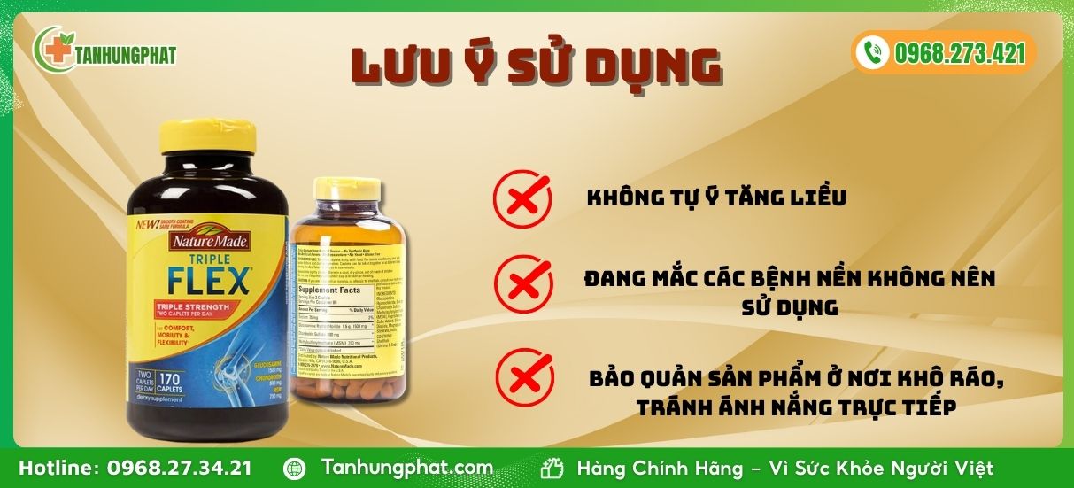 Lưu ý khi sử dụng Nature Made Triple Flex