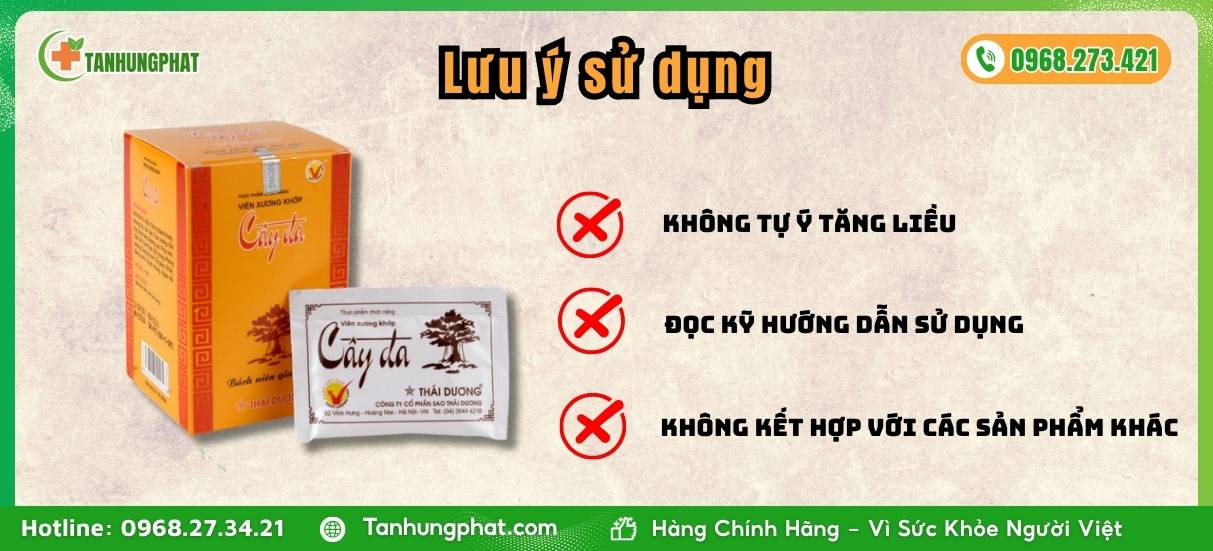 Lưu ý khi sử dụng Viên Xương Khớp Cây Đa