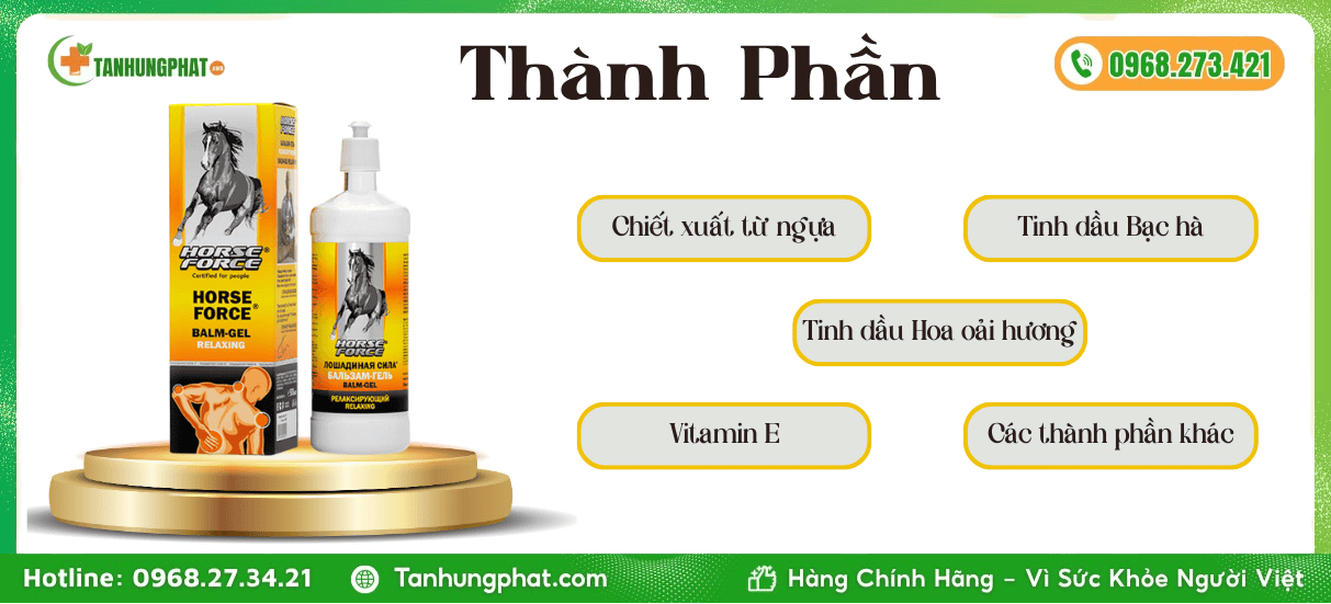 Thành Phần Cao Xoa Bóp Horse Force