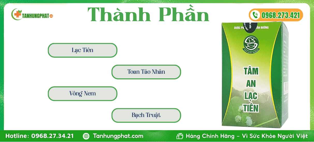 Thành Phần Tâm An Lạc Tiên