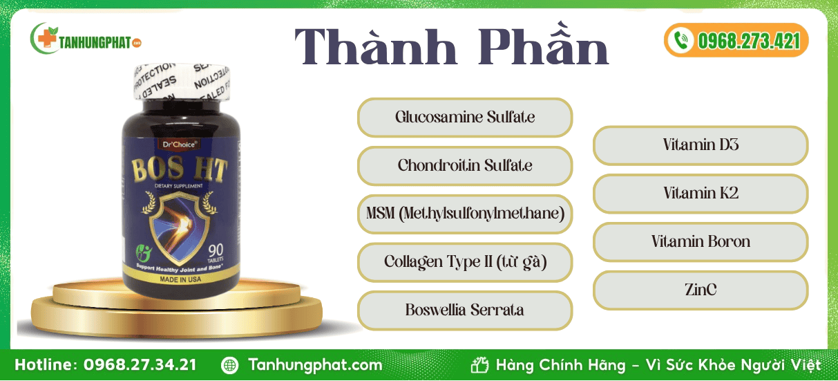 Thành Phần Viên Uống Bos HT 