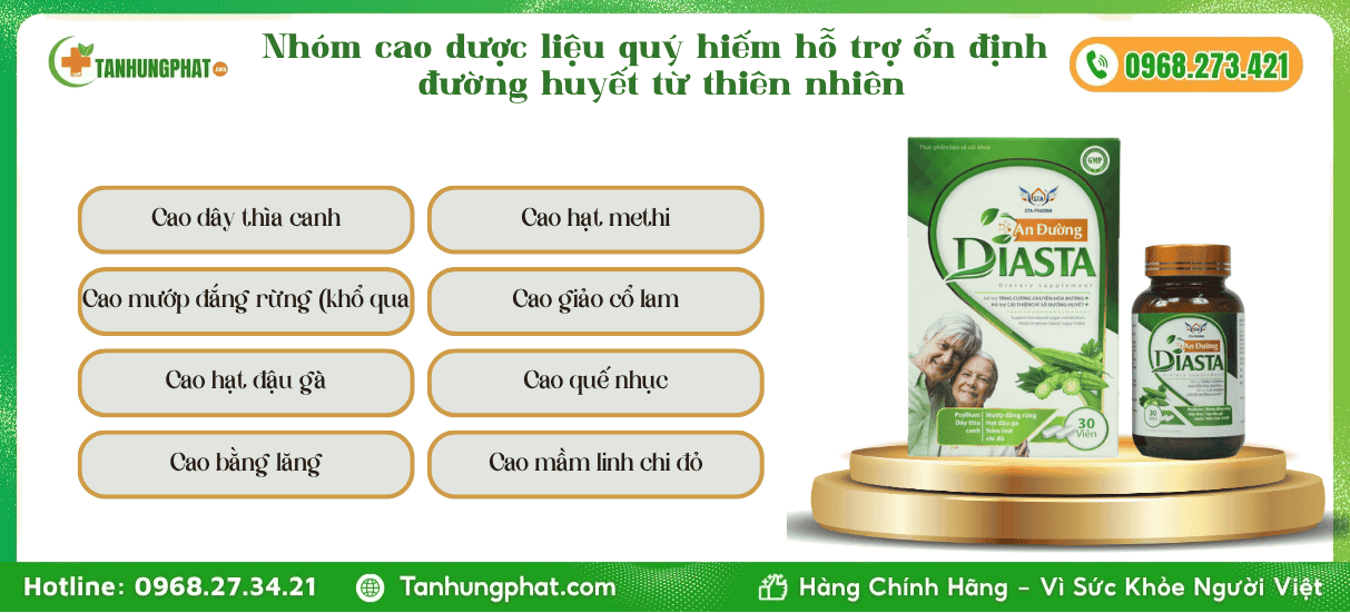 Thành Phần Viên uống An Đường Diasta 2
