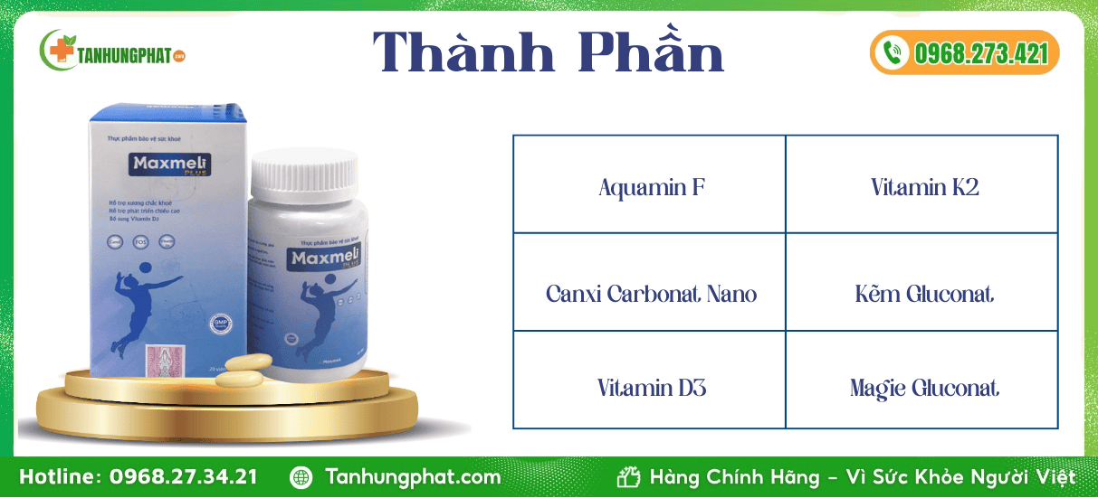 Thành Phần viên uống Maxmeli Plus