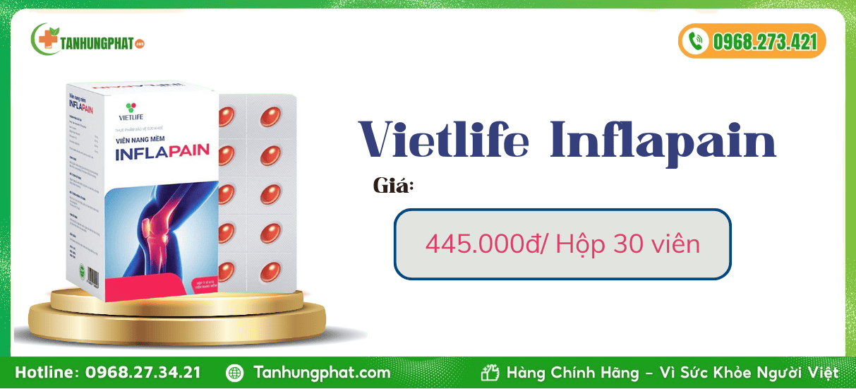 Viên Nang Mềm Vietlife Inflapain Giá Bao Nhiêu