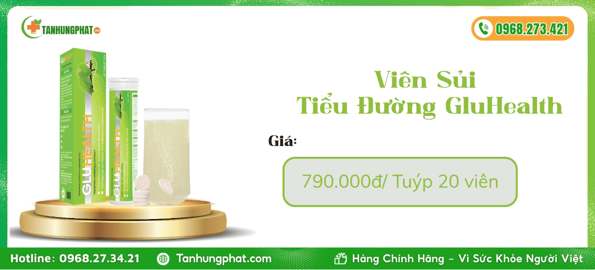 Viên Sủi Tiểu Đường GluHealth Giá Bao Nhiêu