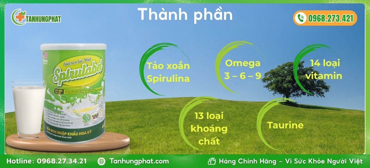 Sữa non Tảo Nhật Spirulabet