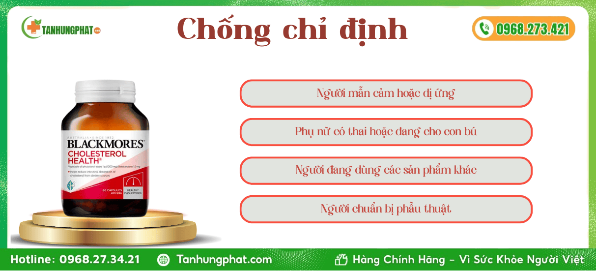 Chống chỉ định Blackmores Cholesterol Health
