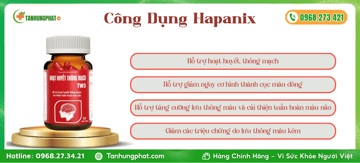 Công Dụng Hoạt Huyết Thông Mạch TW3