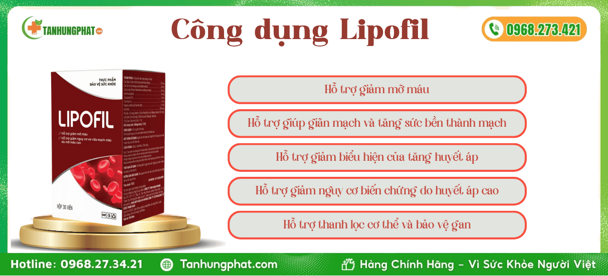 Công dụng Lipofil