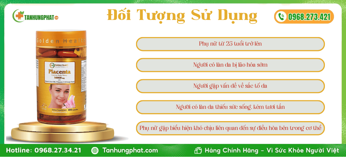 Đối Tượng Sử Dụng Viên Uống Placenta 50000mg