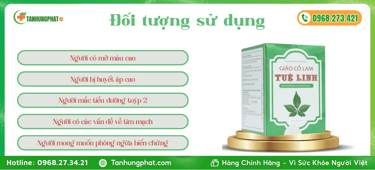 Đối tượng sử dụng Giảo Cổ Lam Tuệ Linh