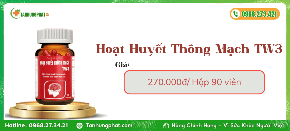Hoạt Huyết Thông Mạch TW3 Giá Bao Nhiêu 