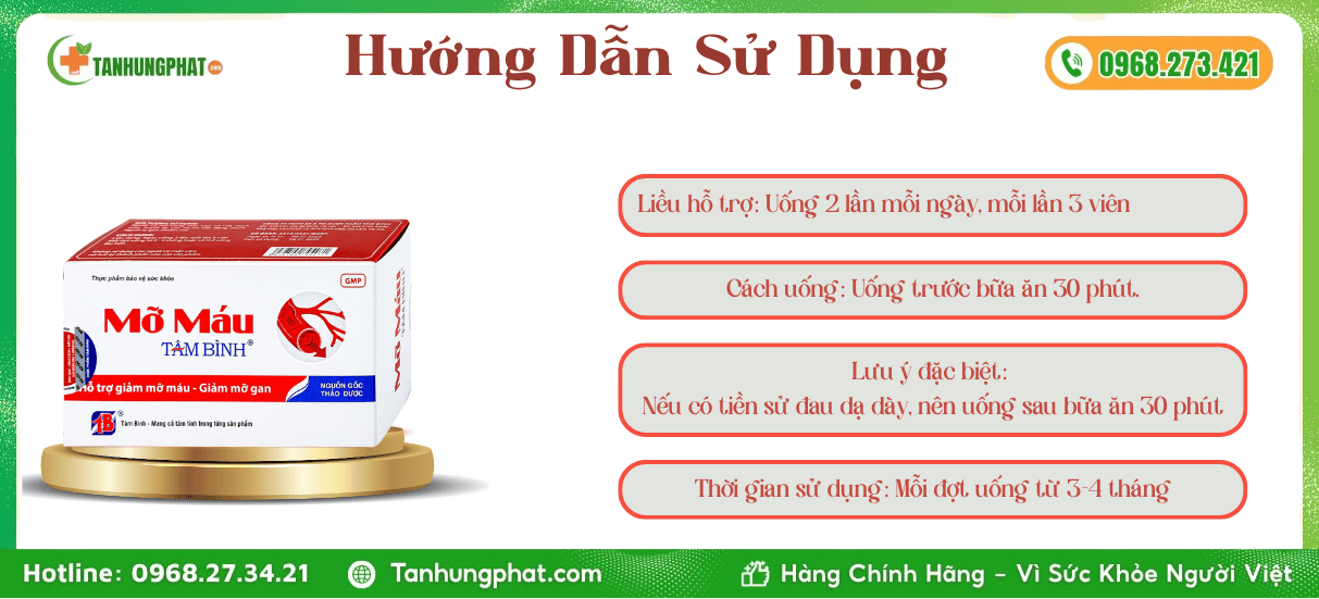 Hướng Dẫn Sử Dụng Mỡ máu Tâm Bình