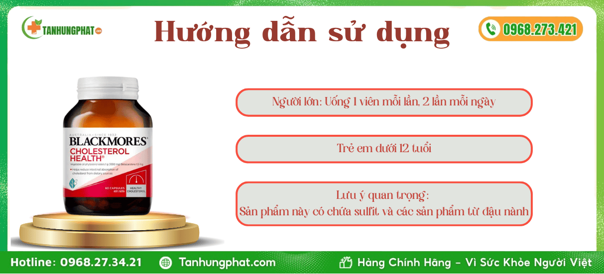 Hướng dẫn sử dụng Blackmores Cholesterol Health