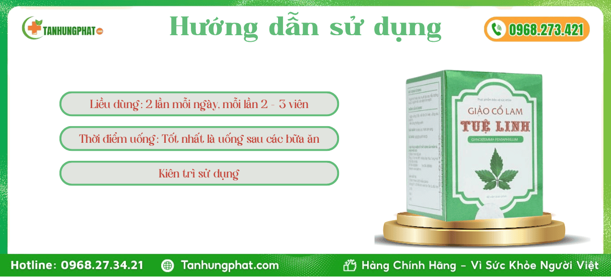 Hướng dẫn sử dụng Giảo Cổ Lam Tuệ Linh