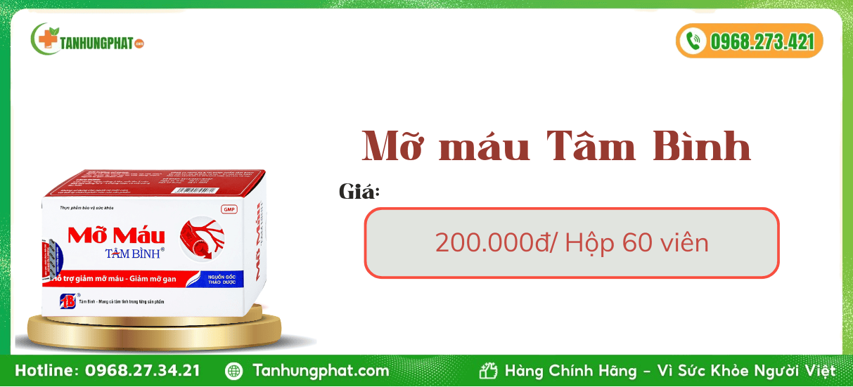 Mỡ máu Tâm Bình giá bao nhiêu