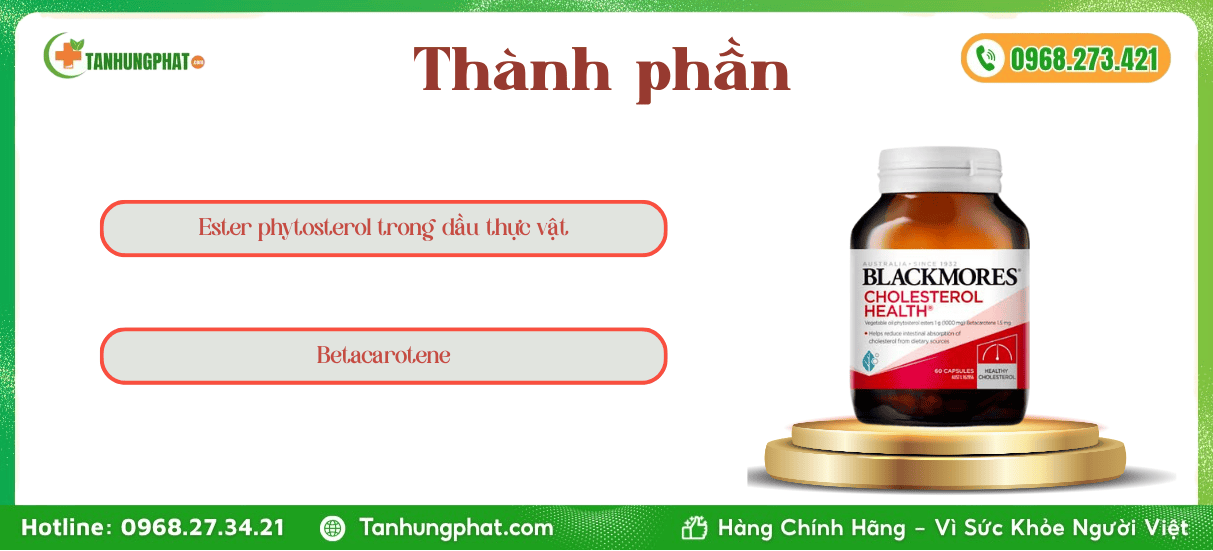 Thành phần Blackmores Cholesterol Health
