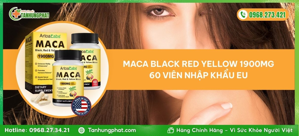 Maca Black Red Yellow 1900mg là gì?