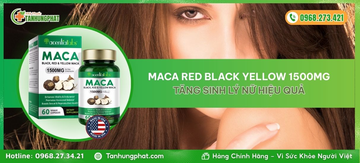Maca Red Black Yellow 1500mg là gì?