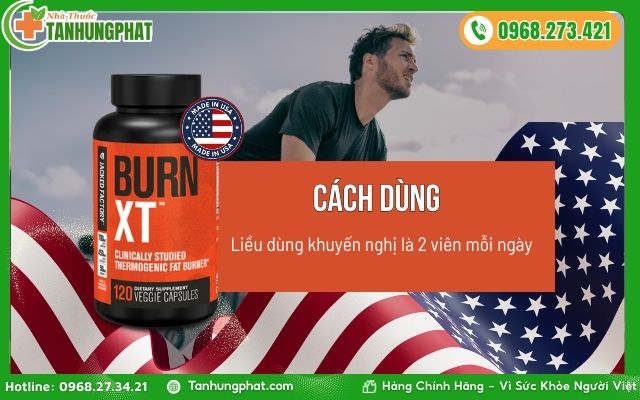 Cách uống và liều dùng Burn-XT theo khuyến nghị