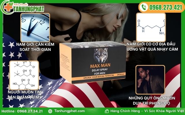 Đối tượng nên sử dụng Maxman Delay Spray For Men