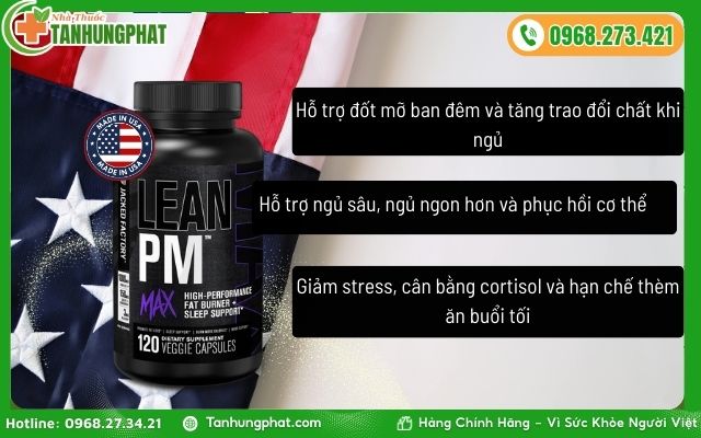 Lean PM MAX Night Time Fat Burner mang lại công dụng gì?