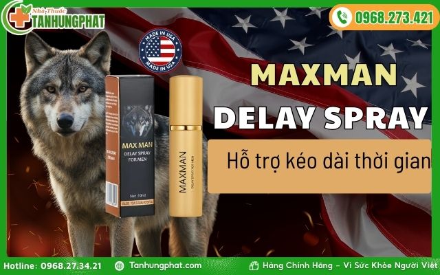 Xịt Maxman Delay Spray For Men 10ml là sản phẩm cho nam gì?