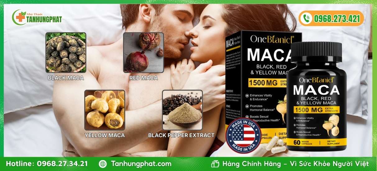Thành phần có trong Maca Black Red Yellow 1500mg
