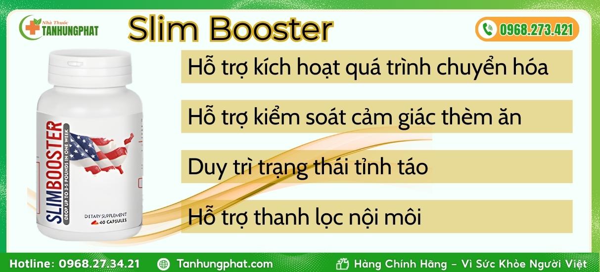 Công dụng của Slim Booster trong việc hỗ trợ chuyển hóa và đốt cháy mỡ thừa