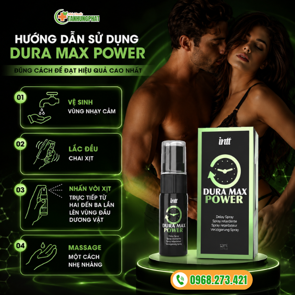 Hướng dẫn sử dụng Dura Max Power Delay Spray 12ml
