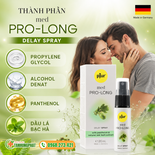 Thành phần của med PRO-LONG Delay Spray