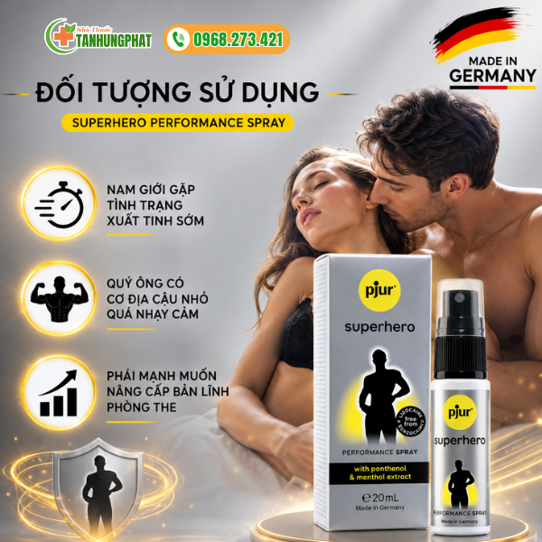 Đối tượng sử dụng Superhero Performance Spray 20ml