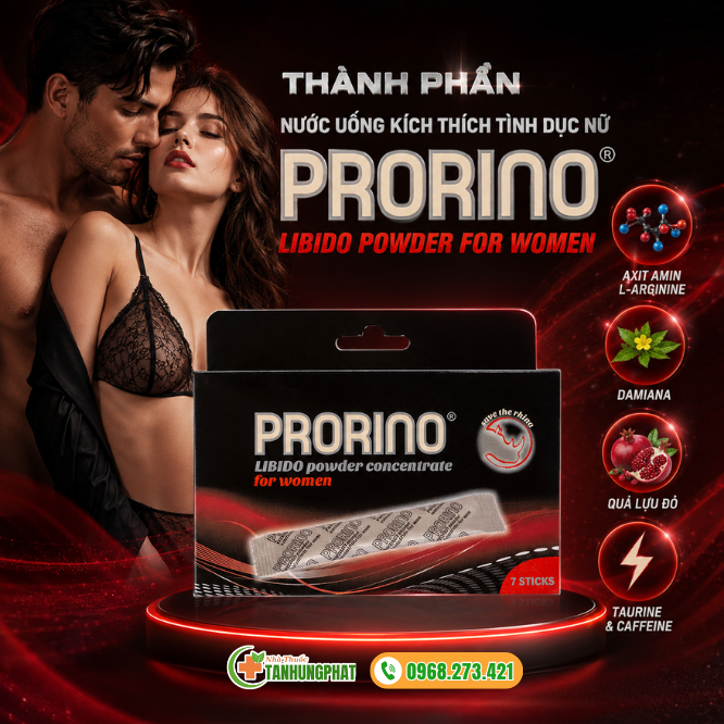 Thành phần của Prorino Libido Powder For Women 7 gói