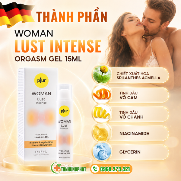 Thành phần của Woman Lust Intense Orgasm gel 15ml