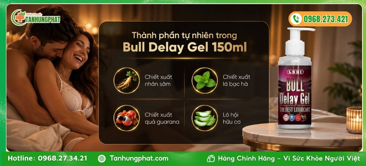 Thành phần tự nhiên trong Bull Delay Gel 150ml
