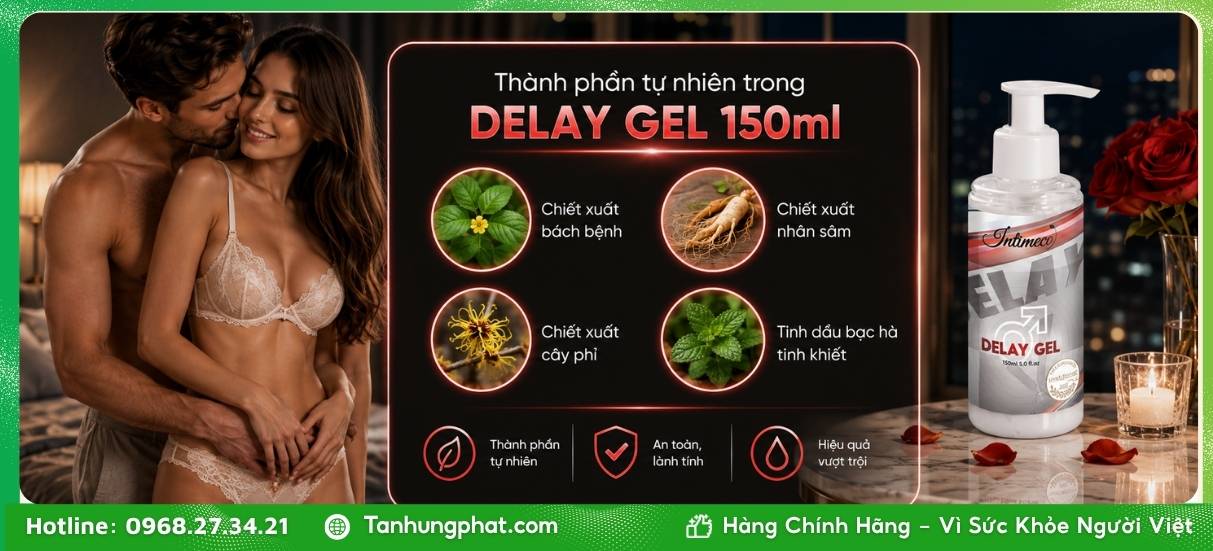 Thành phần tự nhiên trong Delay Gel 150ml