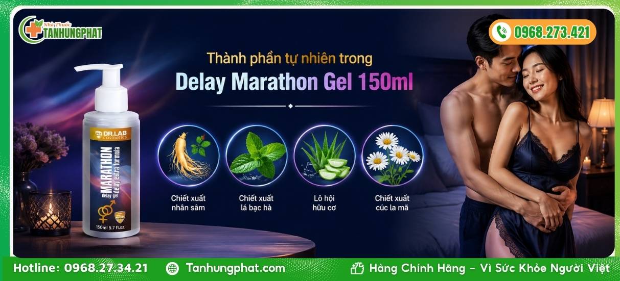 Thành phần tự nhiên trong Delay Marathon Gel 150ml