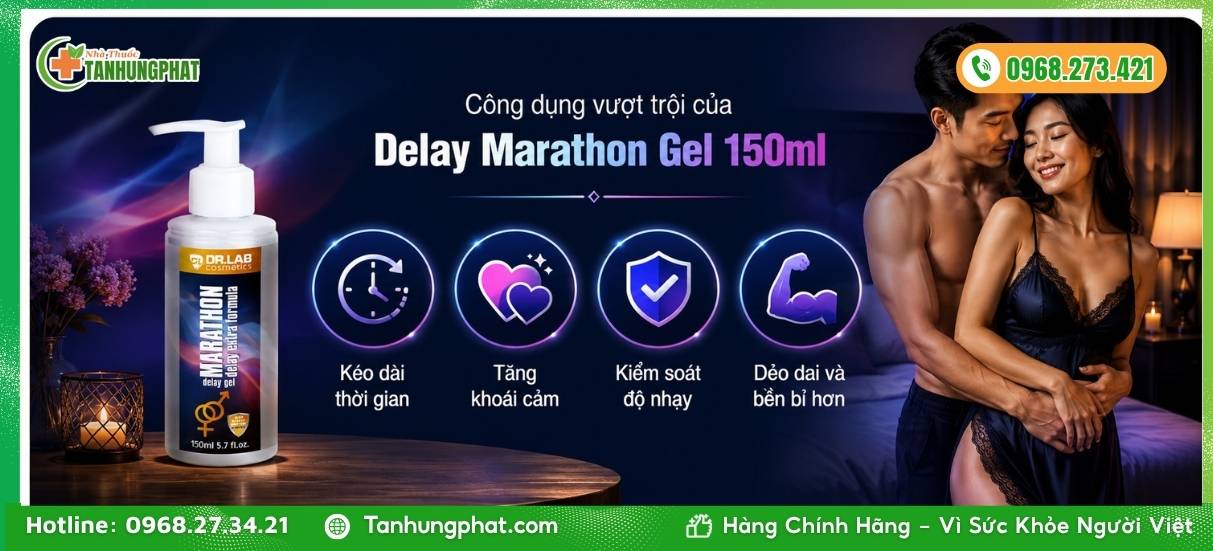 Công dụng vượt trội của Delay Marathon Gel 150ml