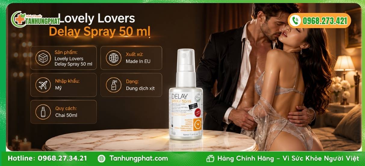 Giới thiệu sản phẩm Lovely Lovers Delay Spray 50 ml