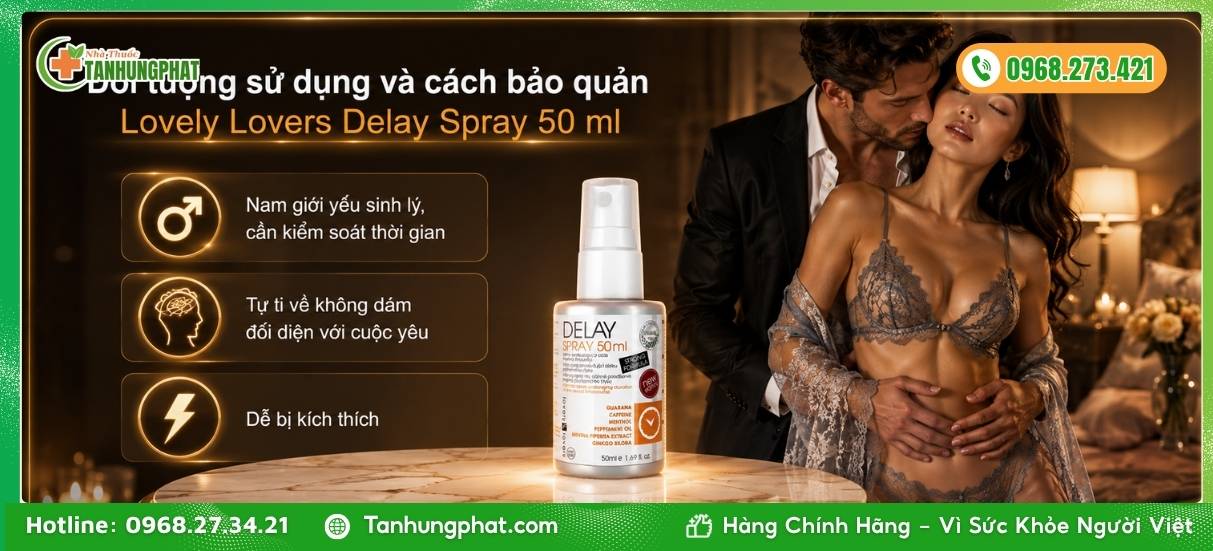 Đối tượng sử dụng và cách bảo quản Lovely Lovers Delay Spray 50 ml