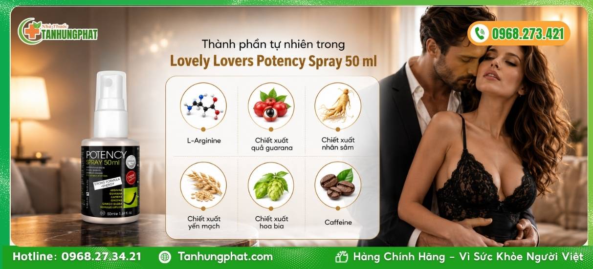 Thành phần tự nhiên trong Lovely Lovers Potency Spray 50 ml