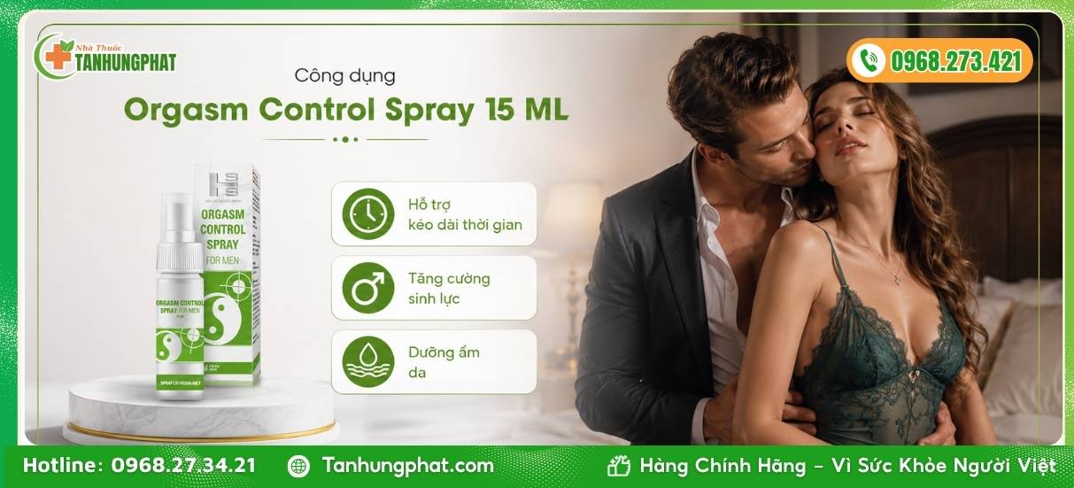 Công dụng vượt trội của nước xịt Orgasm Control Spray 15 ML