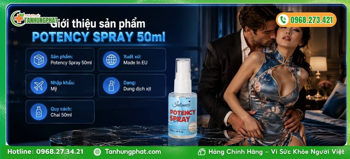 Giới thiệu sản phẩm Potency Spray 50ml