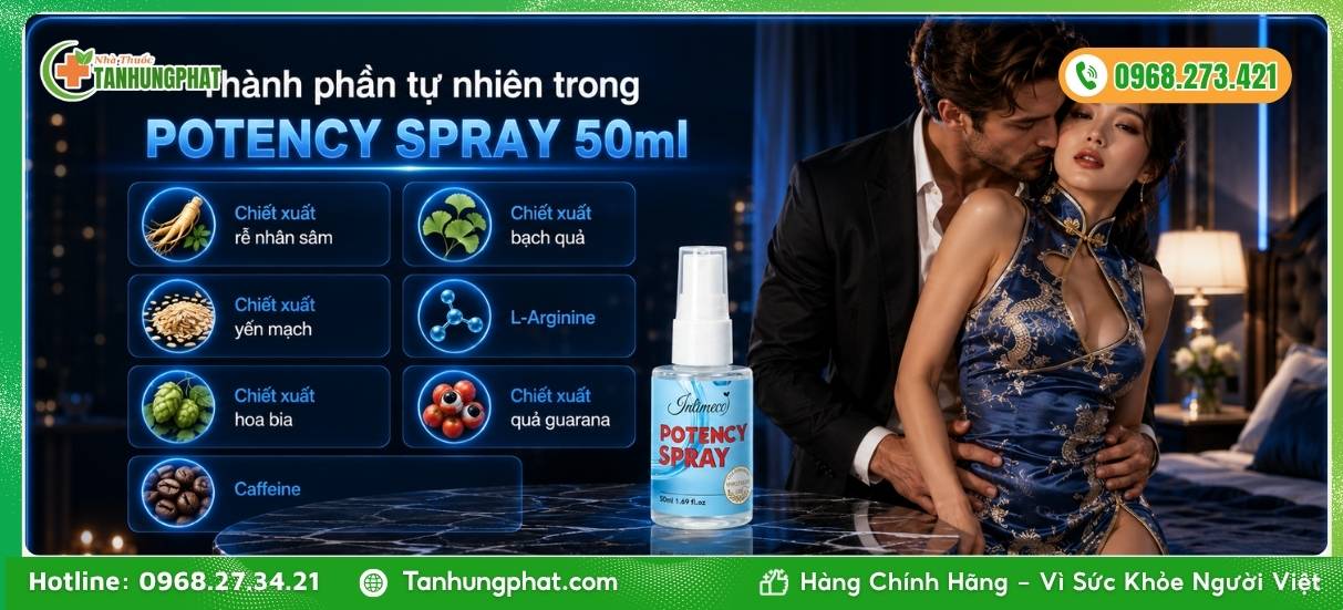 Thành phần tự nhiên trong Potency Spray 50ml