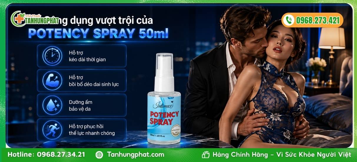 Công dụng vượt trội của Potency Spray 50ml