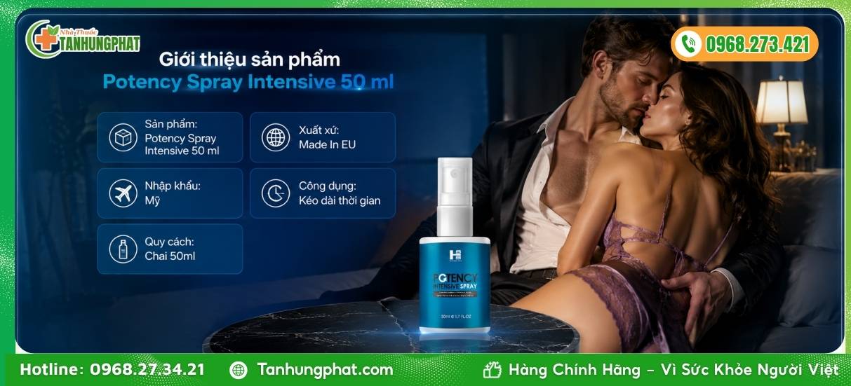 Giới thiệu sản phẩm Potency Spray Intensive 50 ml