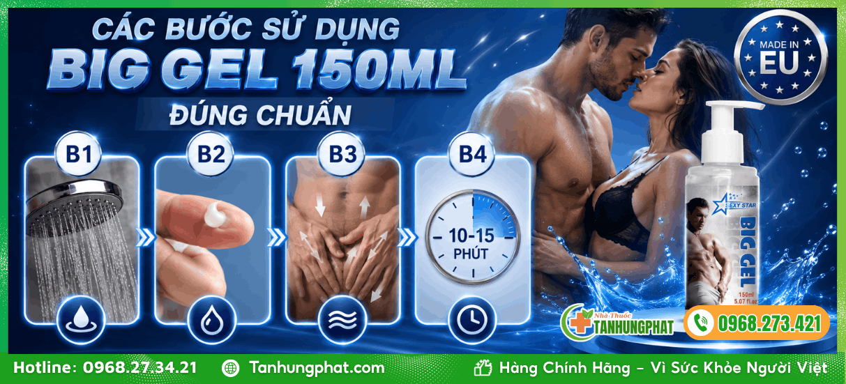Các bước sử dụng Big Gel 150ml đúng chuẩn
